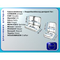 CITROEN JUMPER Stoff Sitzbezüge Sitzschoner Fahrersitz + Sitzbank