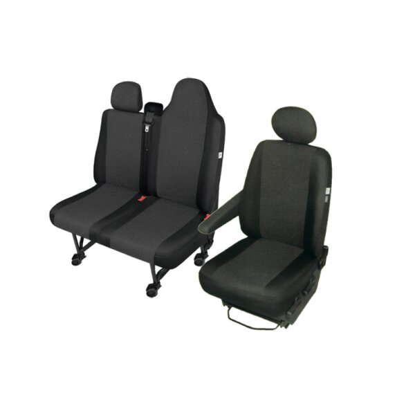 Opel Vivaro Sitzbezüge Sitzschoner 3 Sitzer Fahrersitzbezug Doppelbank BJ. 2014-