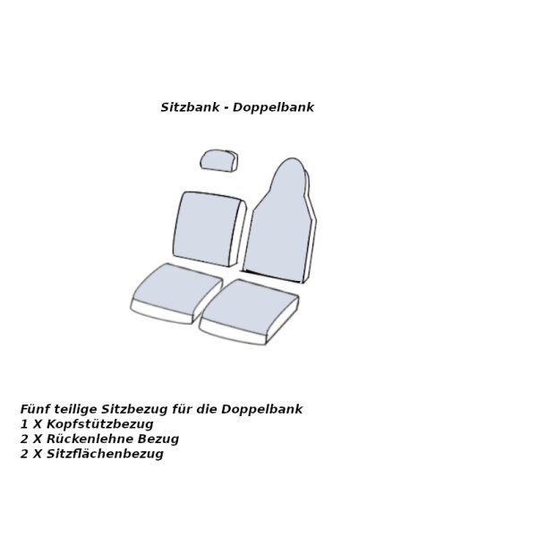 Opel Vivaro Sitzbezüge Sitzschoner 3 Sitzer Fahrersitzbezug Doppelbank BJ. 2014-