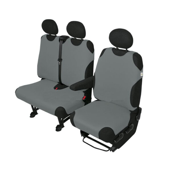 Intensiv Schwarze Sitzbezüge für HYUNDAI H1 CARGO Autositzbezug SET 1+2