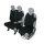 Baumwolle Sitzbezüge Schonbezüge Set Fahrersitz + Doppelbank in schwarz
