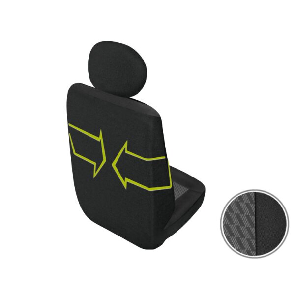 VW T4 T5 Einzelsitzbezug Sitzbezug Sitzschoner Set robuste Stoff in schwarz