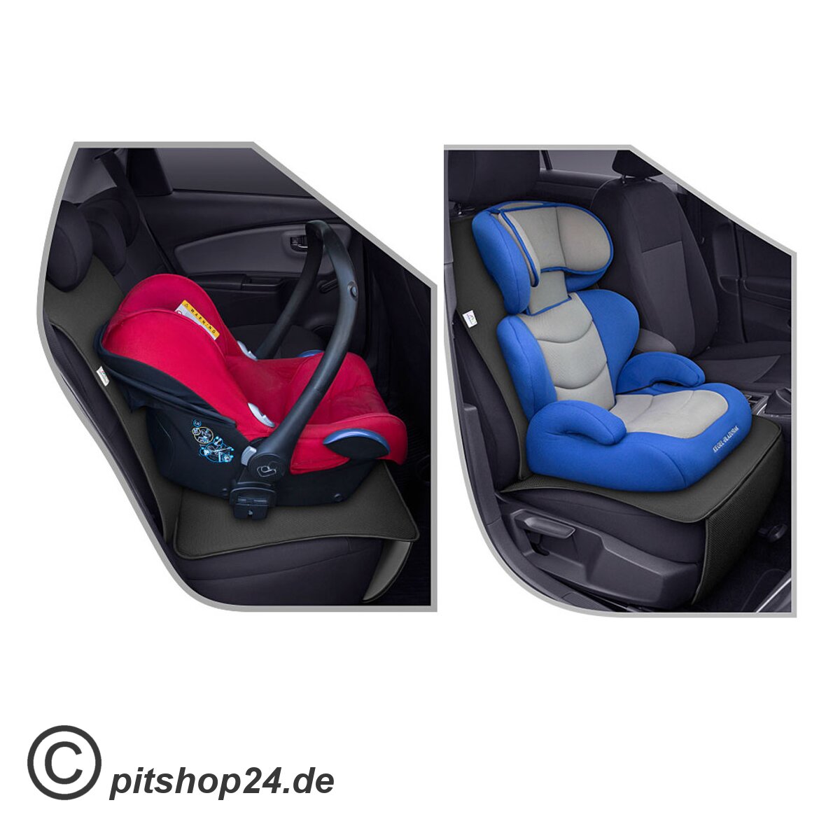 Kindersitzunterlage, Auto Sitzschoner Sitzauflage, schwarz | AUTOKLEIDUNG