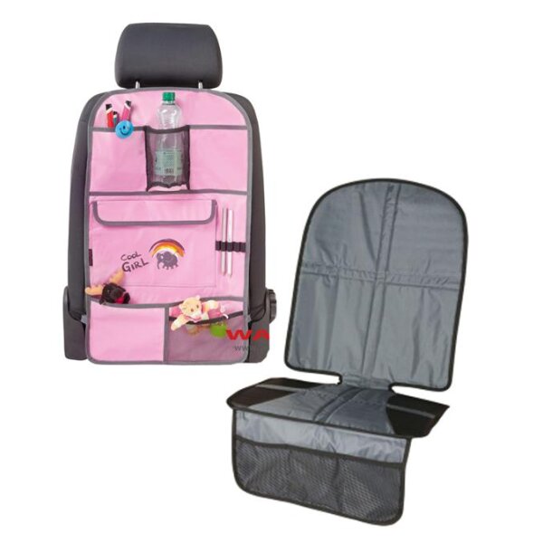 Rückenlehnenschutz Kindersitzunterlage Sitzschoner Organizer Auto Sitz Taschen Sitztaschen ROSA