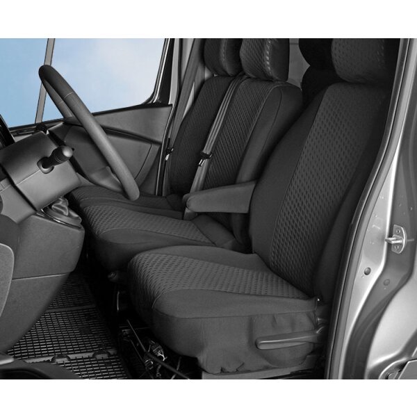 Renault Trafic 3 Sitzbezüge Sitzschoner 3 Sitzer Fahrersitzbezug Doppelbank BJ. 2014-