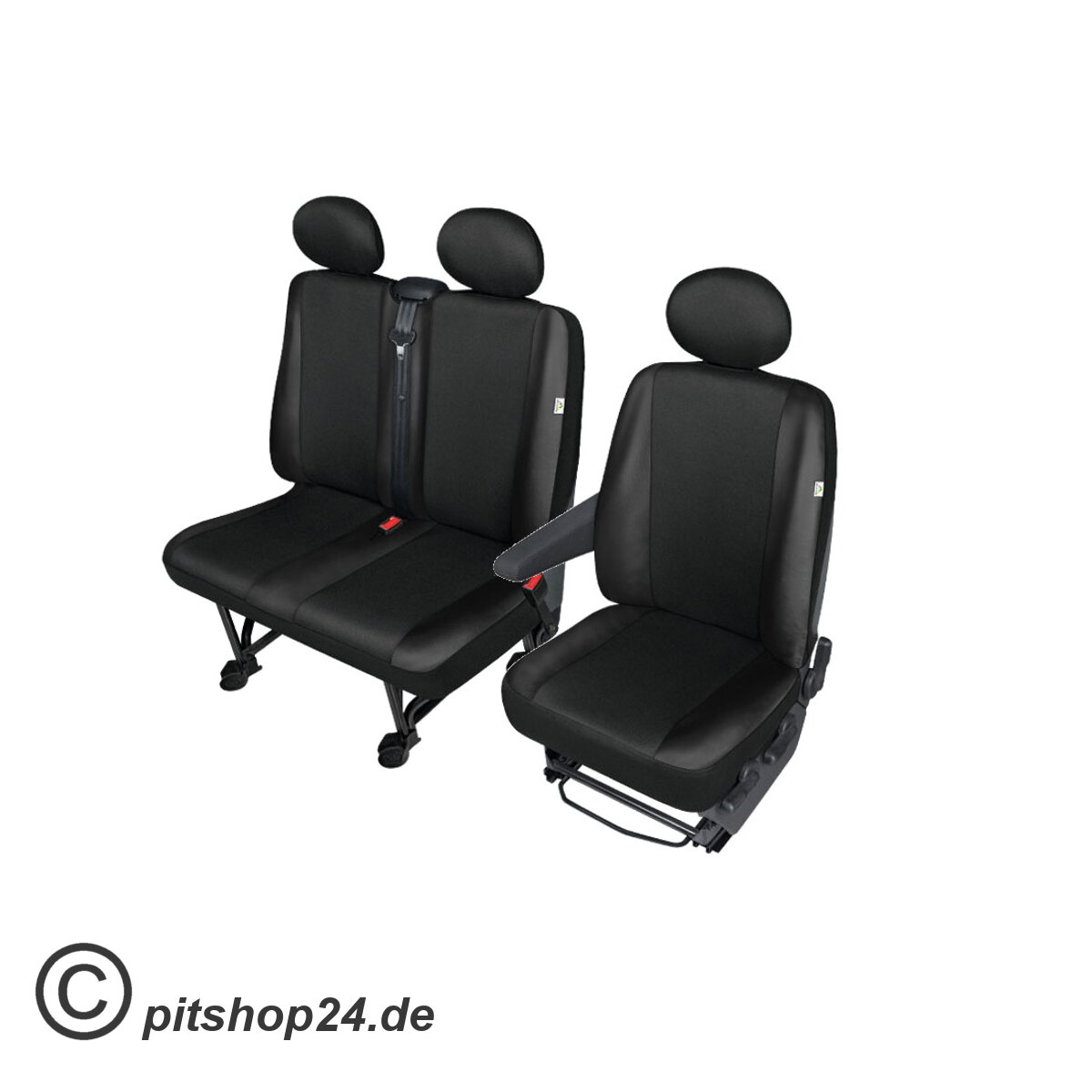 Für Citroen Jumpy 2016-2023 Schonbezüge Sitzbezüge Rot Schwarz Vorne 1