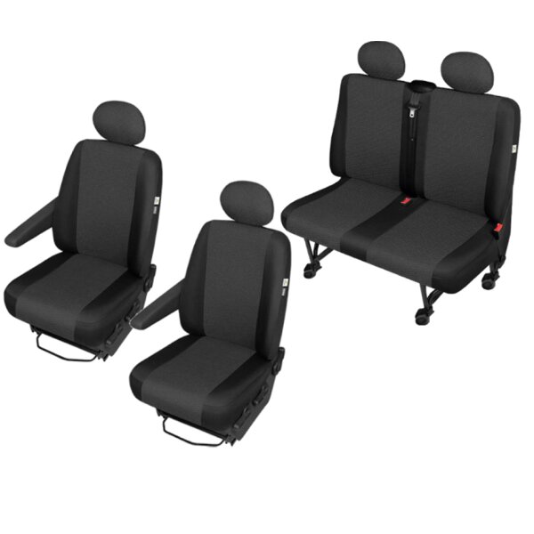 Mercedes Vito Stoff Sitzbezüge Sitzschoner Frontsitze und Doppelbank 4 - Sitzer