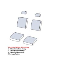 Mercedes Vito Stoff Sitzbezüge Sitzschoner Frontsitze und Doppelbank 4 - Sitzer