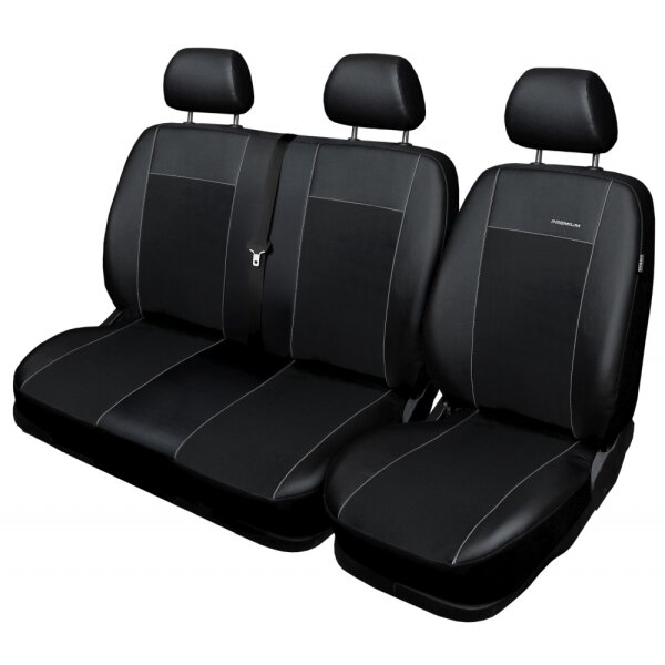VW T-6 BUS Premium Sitzbezüge Set Sitzschoner Maßgeschneidert Kunstleder-2+1