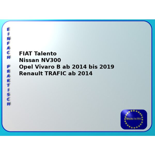 Renault Trafic III ab 2014 3-Sitzer Front Sitzbezüge Maßgeschneidert Tailor