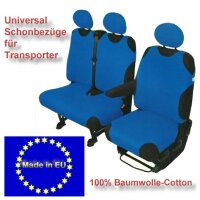 Sitzbezüge Schonbezüge Set Fahrersitz + Doppelbank in Blau