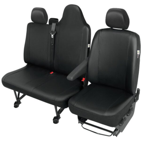 Opel Movano 3 Kunstleder Sitzbezüge Sitzschoner Set Fahrersitz + Doppelbank  (klappbar)