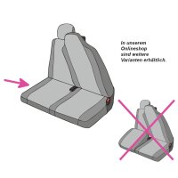 Nissan NV400 Kunstleder Sitzbezüge Sitzschoner Set Fahrersitz + Doppelbank mit (durchgehende/ganze Sitzfläche)