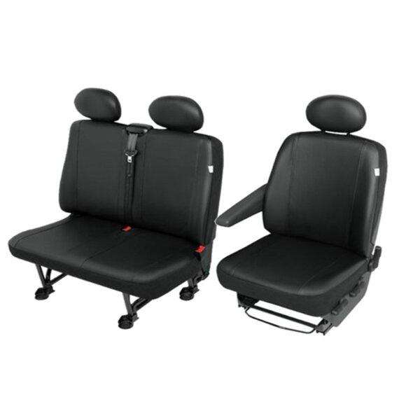 Opel Movano ab 2010 Kunstleder Sitzbezüge Sitzschoner Set Fahrersitz + Doppelbank robust und pflegeleicht