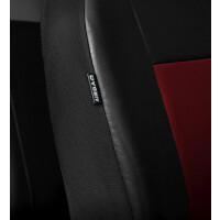 Kunstleder SItzbezüge für Fahrer und Beifahrersitz eines PKW-s in Rot
