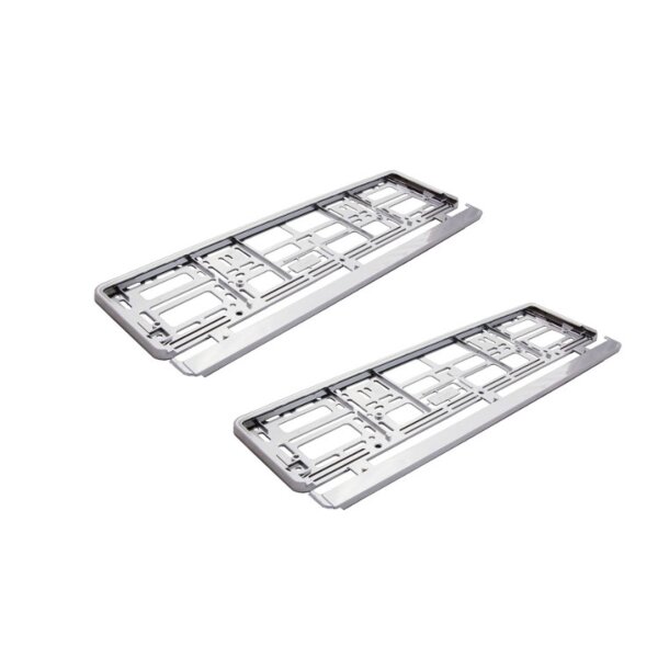 2 X Chrom Auto PKW LKW Kennzeichenhalter Nummernschildhalter