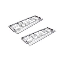 2 X Chrom Auto PKW LKW Kennzeichenhalter Nummernschildhalter