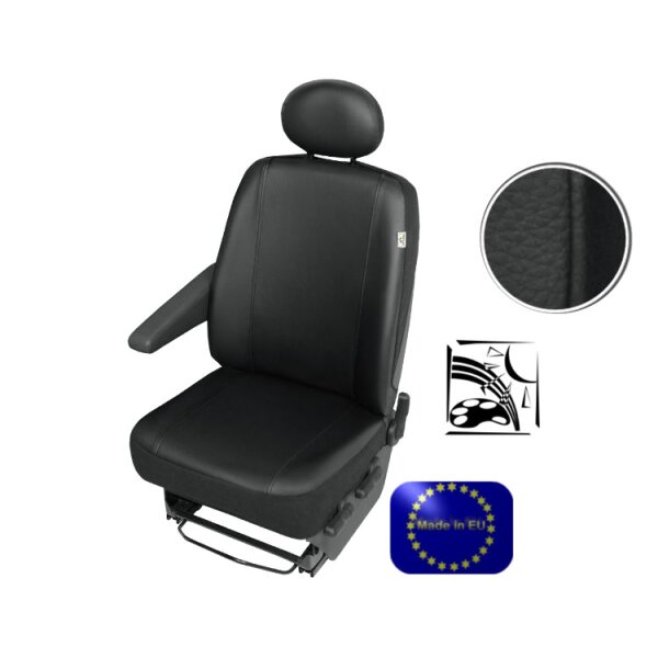 Renault Master 3 Kunstleder Sitzbezge Sitzschoner Set Fahrersitz + Doppelbank  (klappbar)