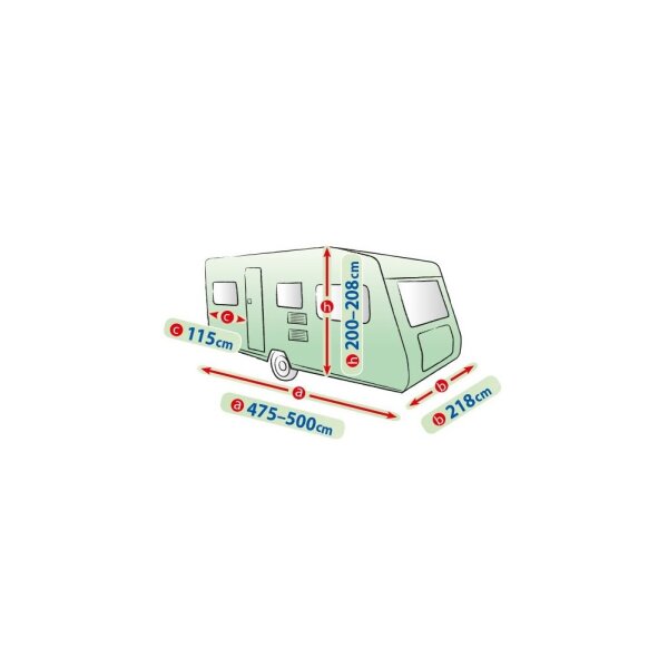 Wohnwagen Caravan Plane Mobile Garage Abdeckplane Atmungsaktiv L 475-500