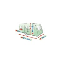 Wohnwagen Caravan Plane Mobile Garage Abdeckplane Atmungsaktiv L 475-500
