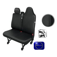 Nissan NV400 Kunstleder Sitzbezüge Sitzschoner Set Fahrersitz + Doppelbank mit geteilte Sitzfläche und Rückenlehn