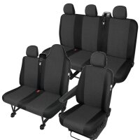 Sitzbezüge kompatibel mit Opel Movano B 6- Sitzer Fahrersitz Doppelbank (klappbar)  Dreierbank