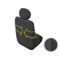 Seat covers compatible with Opel Movano B 6-seater drivers seat double bench (folding) triple bench