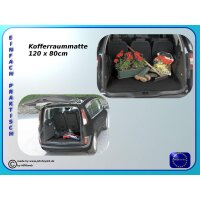 Kofferraum Kofferraummatte Schutzmatte Laderaumgummi Gummimatte  120 x 80cm