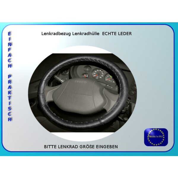 Lenkradschoner Lenkradbezug Lenkradhlle echt Leder Gre  42-44 cm