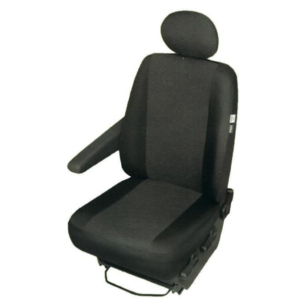 PEUGEOT Boxer Einzelsitzbezug Sitzschoner Sitzbezug Stoff schwarz