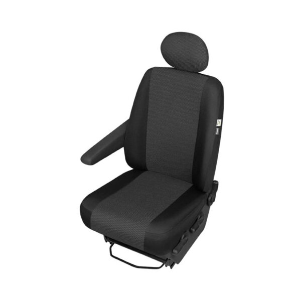 VW Crafter Einzelsitzbezug Sitzbezug Sitzschoner robuste Stoff in schwarz