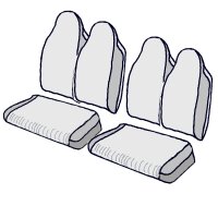 Nissan NV400 7-Sitzer Kunstlederbezüge Sitzbezüge Sitzschoner 1+2-2+2