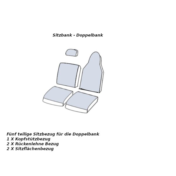 Opel Movano B Sitzbezge Sitzschoner Set Fahrersitz Sitzbank (klappbar)