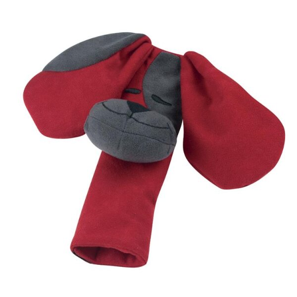 Gurtpolster Dog Gurtschoner rot/grau