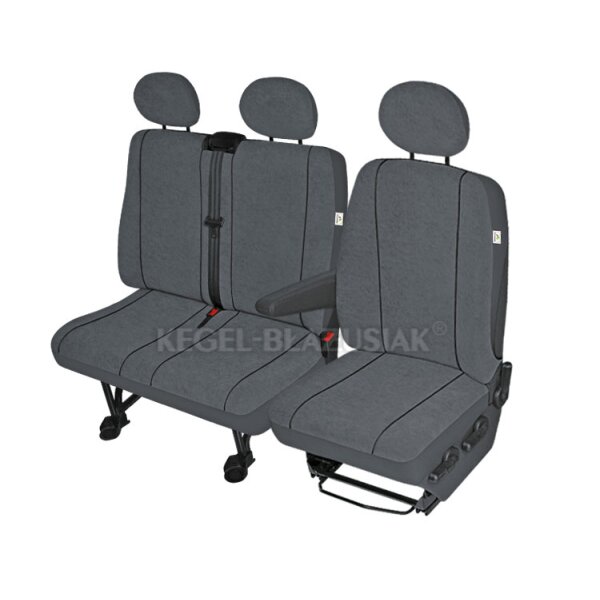 Ford Transit 9 - Sitzer Sitzbezüge Schonbezüge Sitzschoner Set in Grau