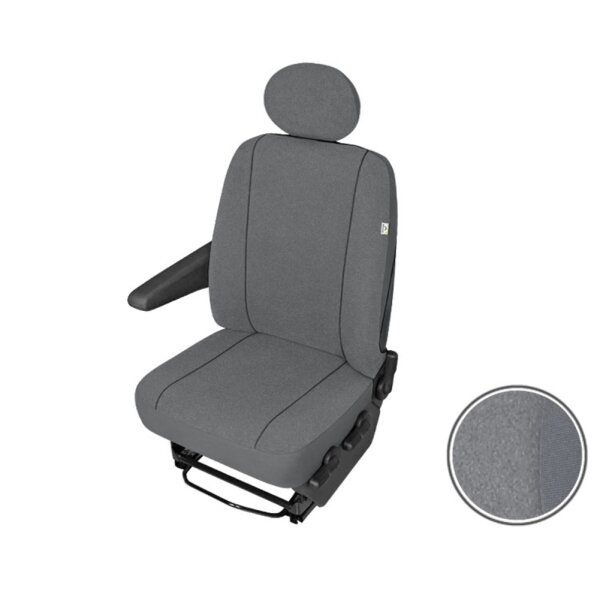 Fiat Scudo Einzelsitzbezug Sitzbezug Sitzschoner SET robuste Stoff in Grau