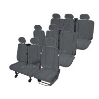 Peugeot Boxer 9 - Sitzer Sitzbezüge Schonbezüge Sitzschoner Set in Grau