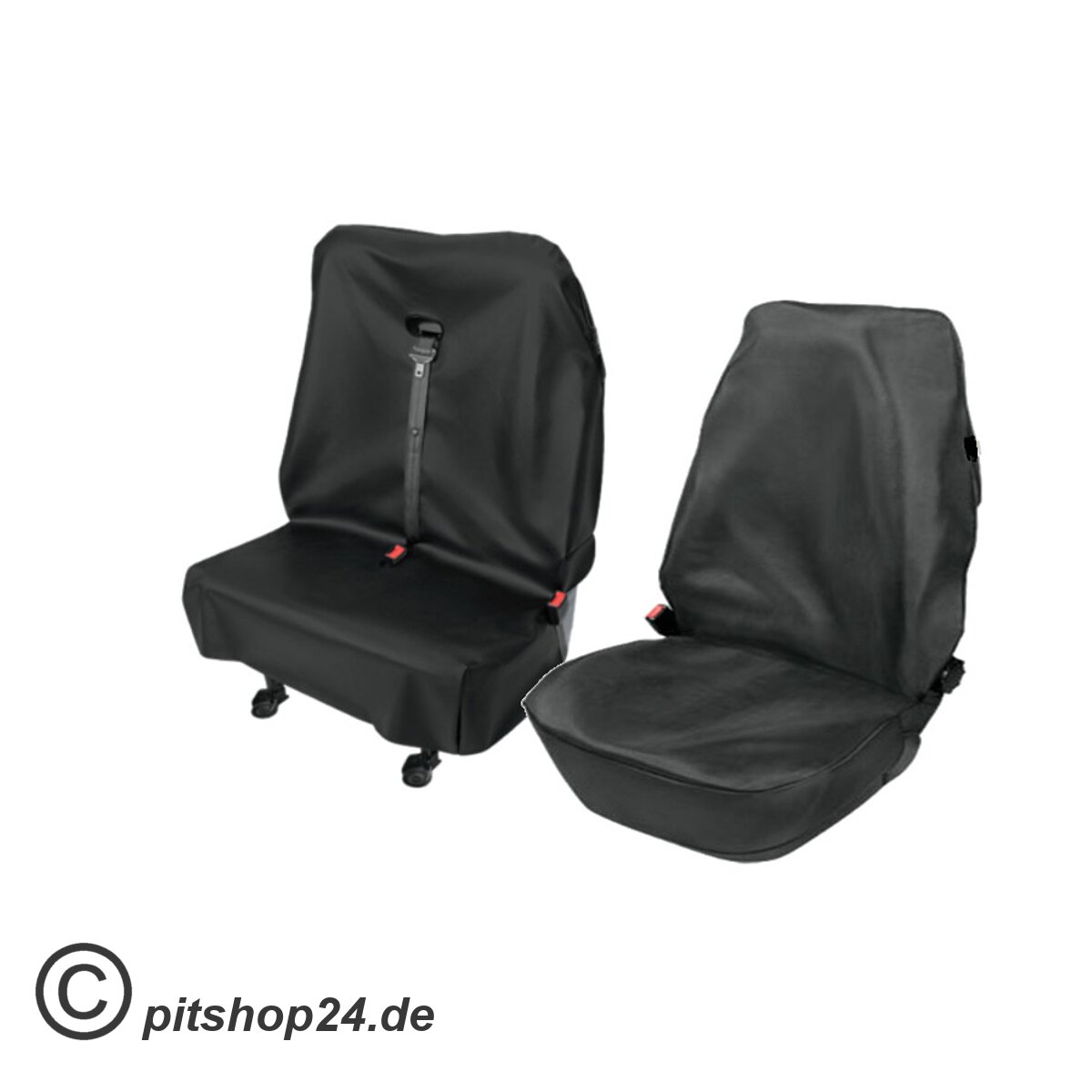 2 Stück Sitzschoner Werksatt Sitzbezug Kunstleder schwarz Schonbezug, 23,99  €