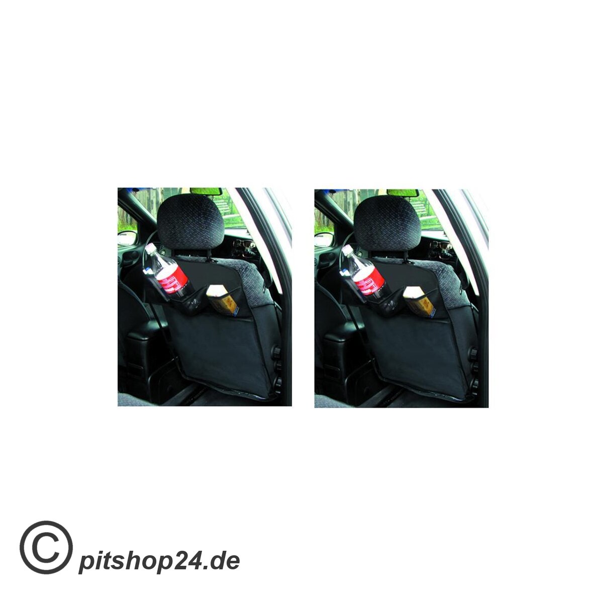 Doppelpack Auto Rückenlehnenschutz Organizer Lehne Sitzschoner Transparent