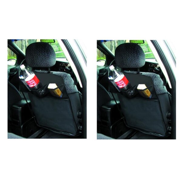 2X Auto Rücksitztasche Rückenlehnentasche Rückenlehnenschutz Tasche Schutzfolie 